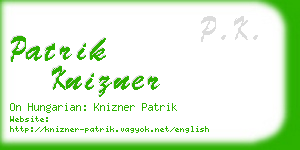 patrik knizner business card